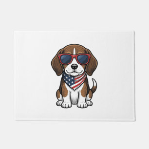 Felpudo Camiseta de gafas de sol de cachorro Beagle patrió