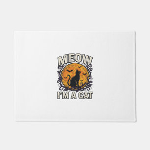 Felpudo Camiseta de gato de Halloween Maúlla soy un gato V