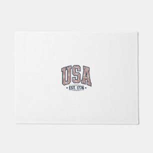 Felpudo Camiseta de grabado patriótico Vintage USA Est 177