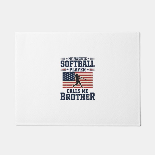 Felpudo Camiseta de grabado vintage patriótica hermano de  (Anverso)