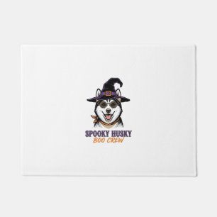 Felpudo Camiseta de Husky de Halloween Bruja Perro Gráfica