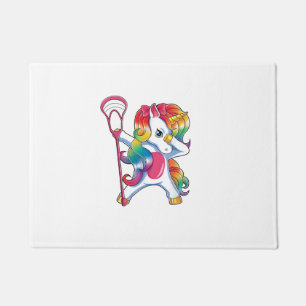 Felpudo Camiseta de jugador de lacrosse divertido unicorni