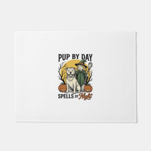 Felpudo Camiseta de Perro Bruja de Halloween Grabado Vinta