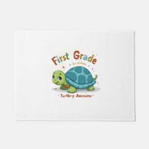 Felpudo Camiseta de Regreso a Clases de Primer Grado Tortu