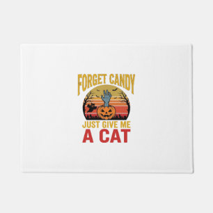Felpudo Camiseta divertida de caramelo para amante de gato