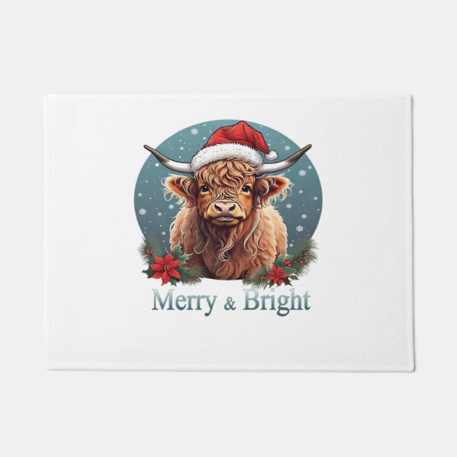 Felpudo Camiseta esencial de vaca de Highland (Anverso)