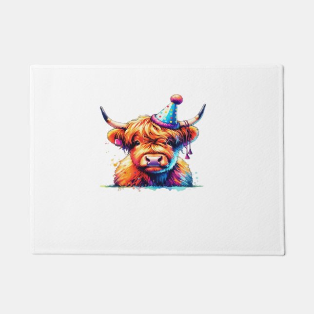 Felpudo Camiseta esencial de vaca para Navidades occidenta (Anverso)