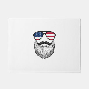 Felpudo Camiseta gráfica de gafas de sol con barba patriót