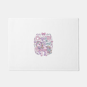 Felpudo Camiseta gráfica pastel linda de unicornio lazo Co