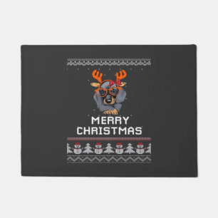 Felpudo Camiseta holgada de suéter de Navidad de Dachshund