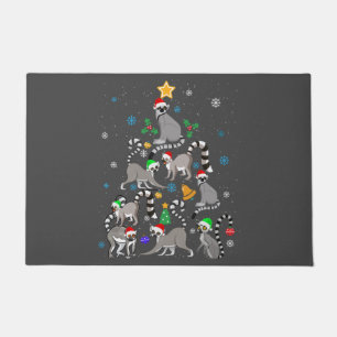 Felpudo Camiseta navideña Lemur Navidad Árbol Navidad Navi