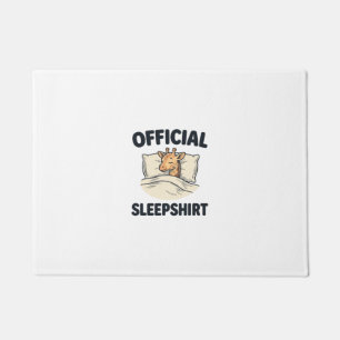 Felpudo Camiseta Oficial de Dormir Jirafa Divertida Desi