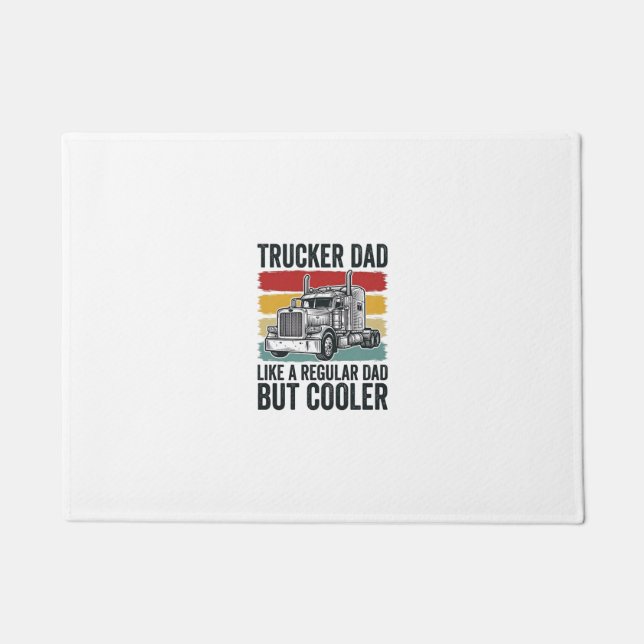 Felpudo Camiseta Papá camionero como un papá normal pero m (Anverso)