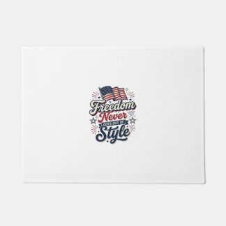 Felpudo Camiseta Patriótica Libertad Nunca Pasa De Moda De