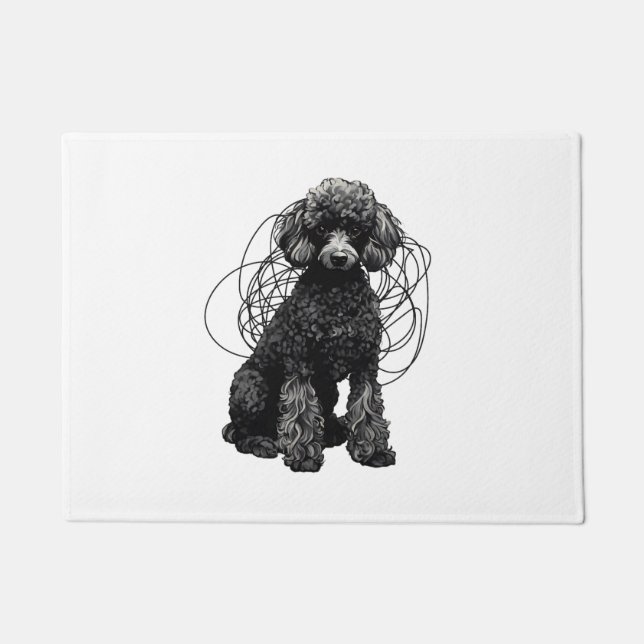 Felpudo Camiseta Premium Black Poodle (Anverso)