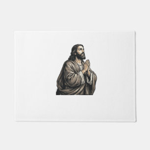 Felpudo Camiseta religiosa de hombre orando con grabado vi