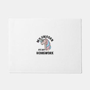 Felpudo Camiseta Unicornio Se Comió Mi Tarea Niña Mujeres 