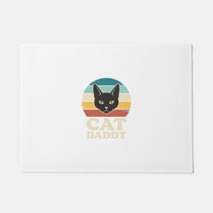 Felpudo Camiseta Vintage Cat Daddy Gato Negro Atardecer Re