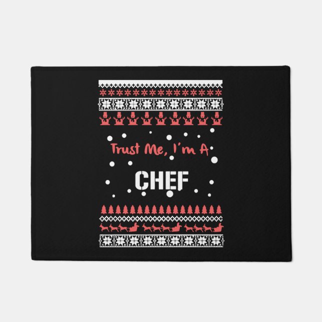 Felpudo Camisetas de Navidades Chef (Anverso)