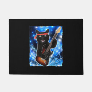 Felpudo Camisetas de rock de guitarra para gato camisetas