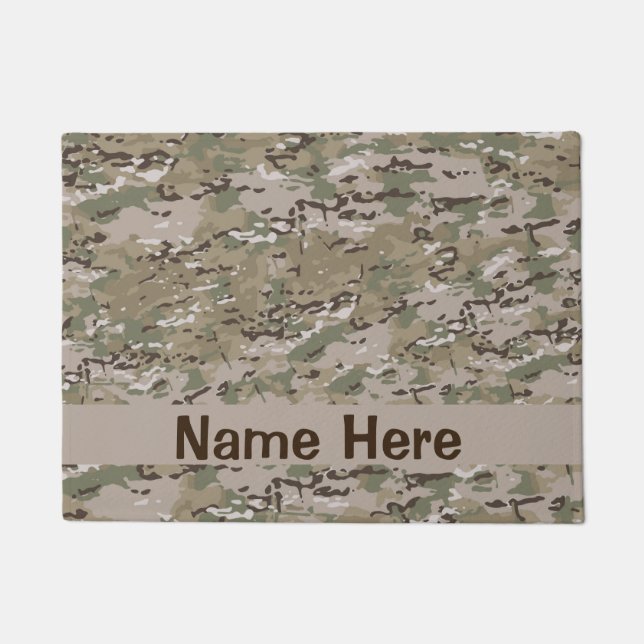 Felpudo Camo Floormat - Perro Placemat - Regalos de perros (Anverso)