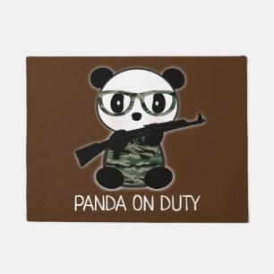 Felpudo Camo Leon La Mat De Bienvenida Del Oso Panda