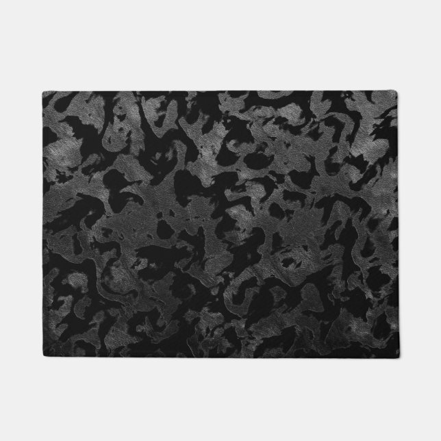 Felpudo Camo moderno - Negro y gris oscuro - camuflaje (Anverso)