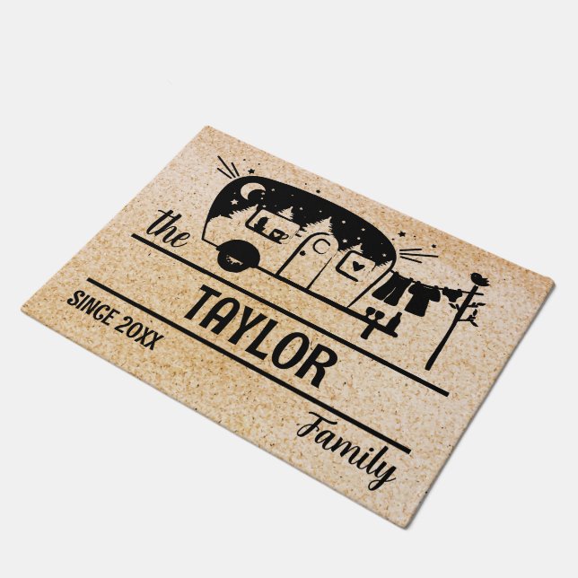 Felpudo Camper RV Trailer de Viaje Camping Campervan Carav (Angular)