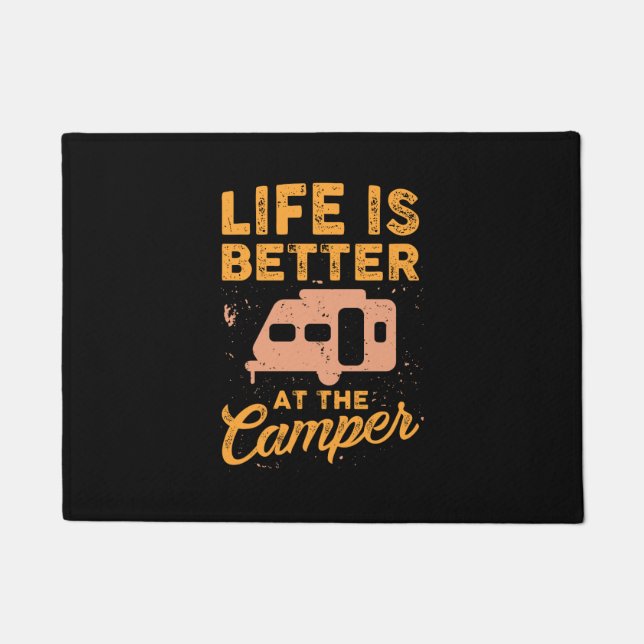 Felpudo Camping - La Vida Es Mejor En El Camper (Anverso)