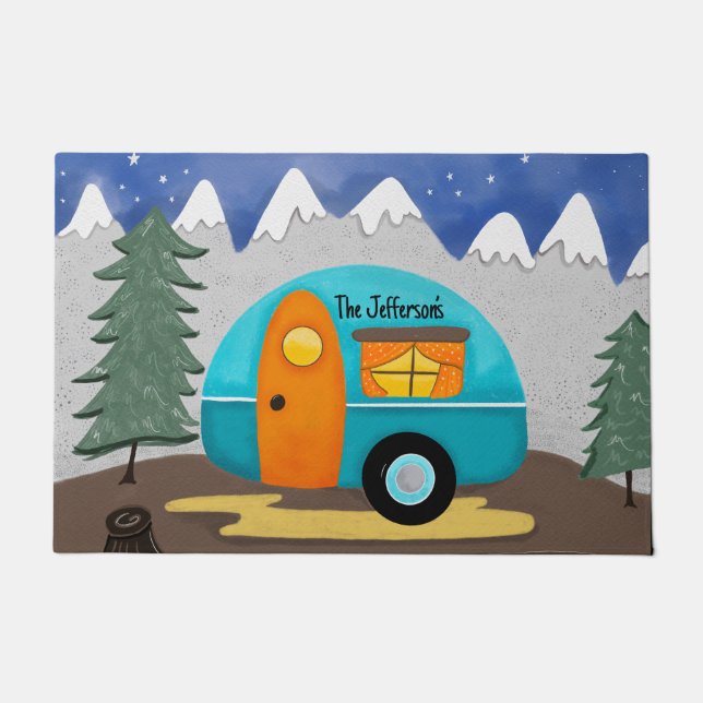 Felpudo Camping Retro RV (Anverso)