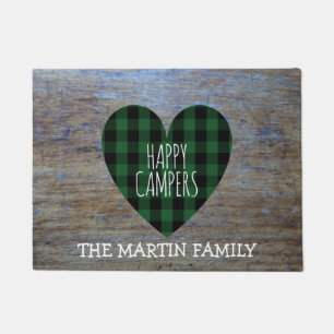 Felpudo Campistas contentos rústicos del personalizado el