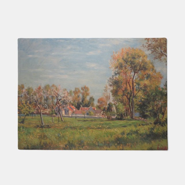 Felpudo Campo alrededor de Lagny, Francia (Paisaje Rural) (Anverso)