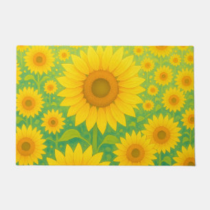 Felpudo Campo de Girasoles Vibrante Patrón