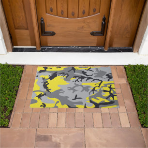 Felpudo Camuflaje amarillo y gris, militar, ejército