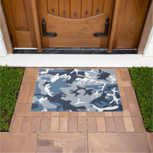 Felpudo Camuflaje azul de nieve en invierno, ejército