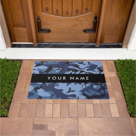 Felpudo Camuflaje azul marino Tu nombre Personaliza