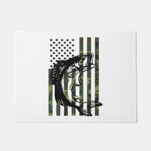 Felpudo Camuflaje de camiseta de pesca Bandera de Estados