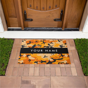 Felpudo Camuflaje naranja Su nombre Personaliza
