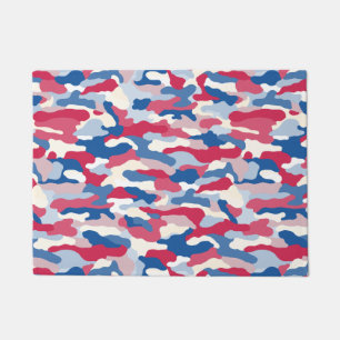Felpudo Camuflaje rojo blanco y azul