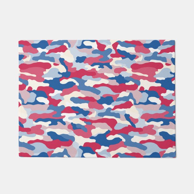 Felpudo Camuflaje rojo blanco y azul (Anverso)