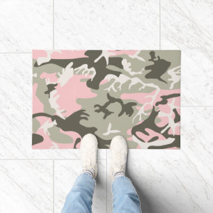 Felpudo Camuflaje rosa y verde, militar, ejército