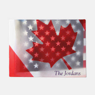 Felpudo Canadá con las banderas de América