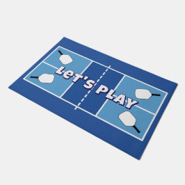 Felpudo Cancha de Pickleball Carolina Azul Personalizada