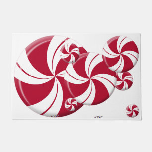 Felpudo Candía de rayas de menta piperminosa