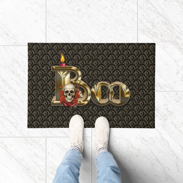 Felpudo Candle Boo Halloween Doormat (Interior)