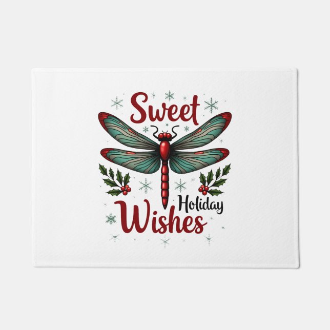 Felpudo Candy Cane Wings Dragonfly (Anverso)