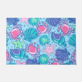 Felpudo Cangrejo de la concha de Preppy Beach