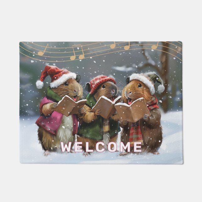 Felpudo Cantantes de Pig Carol de Guinea (Anverso)