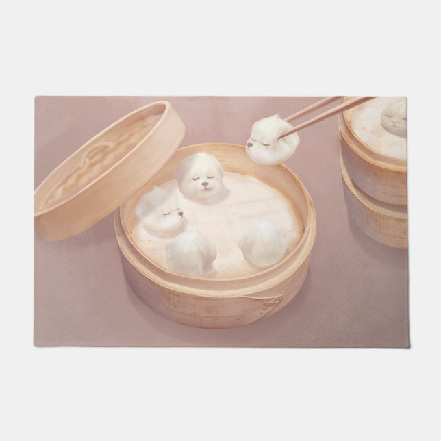 Felpudo Canto sonriente - Delight Xiao Long Bao (Anverso)