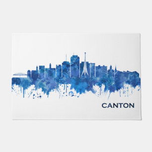 Felpudo Canton Ohio Skyline Blue